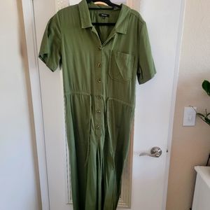 Madewell Wide Leg Green Jumpsuit